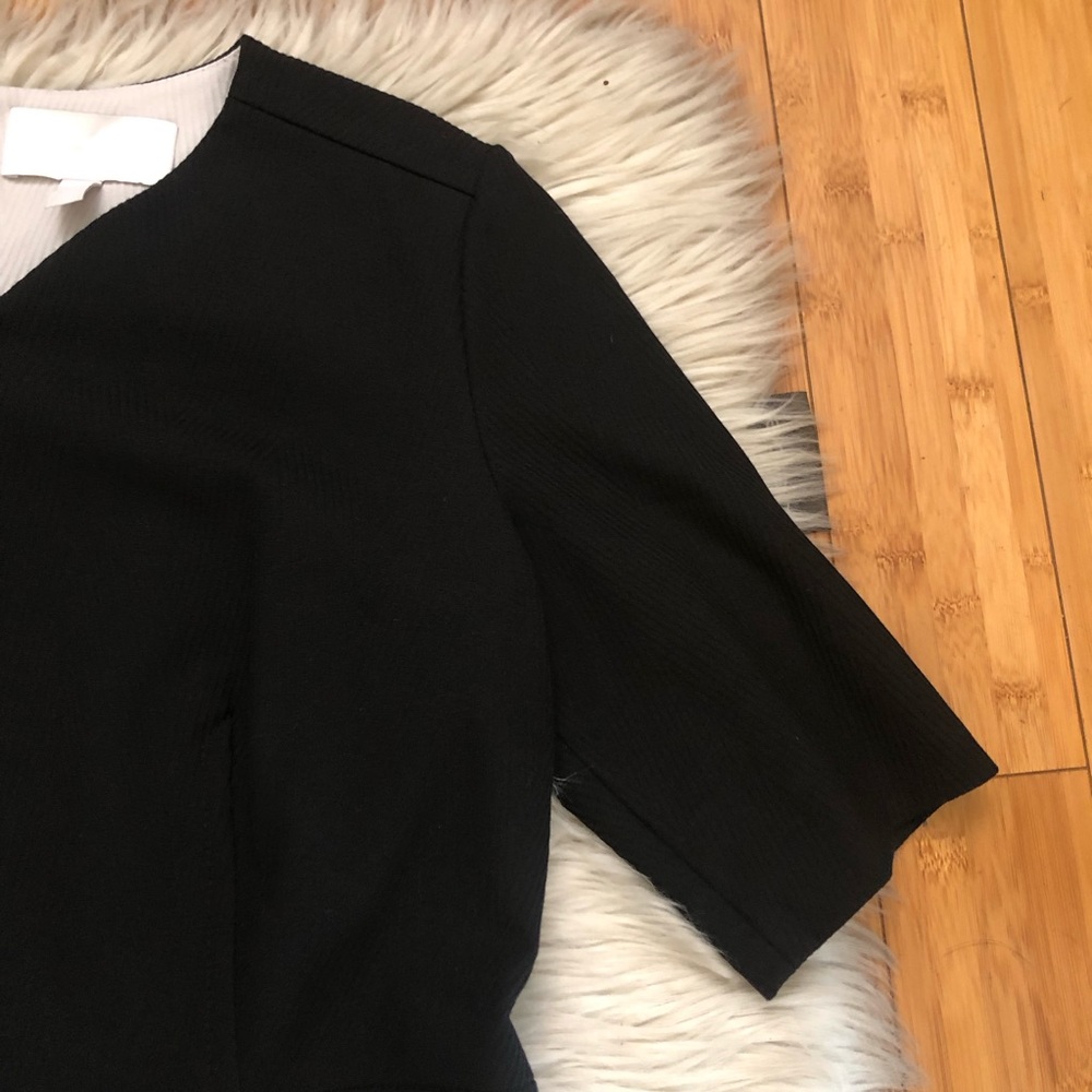 Boss Hugo Boss Textured Colorblock Classic Black White Sheath Dress size L - Picture 7 of 16